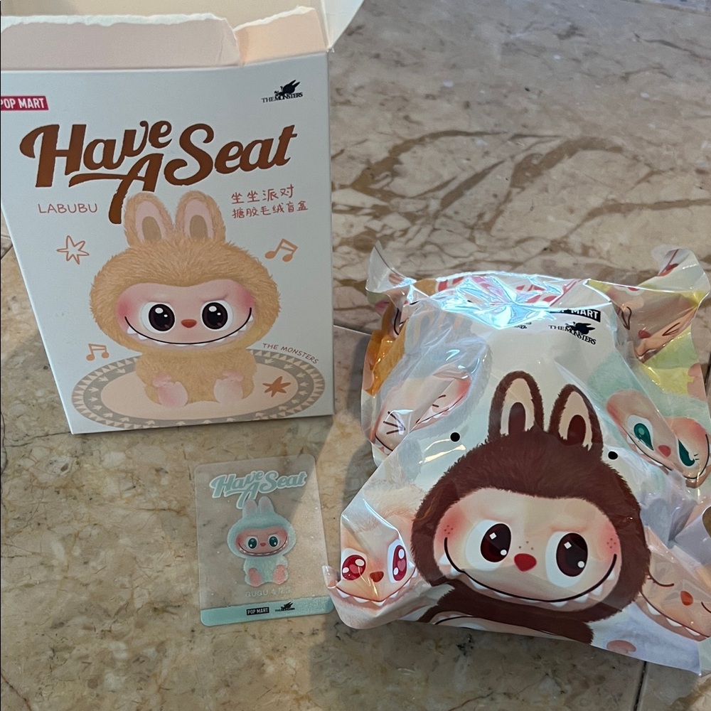 Have A Seat Labubu Plush Figure - Brown